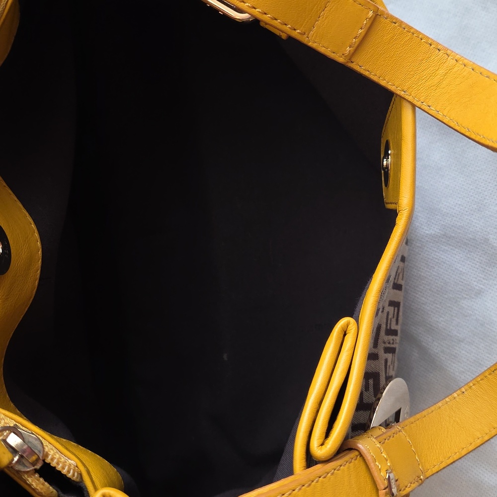 Fendi Leather-Trimmed Zucchino Hobo - Picture 5 of 5